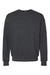 Bella + Canvas BC3945/3945 Mens Fleece Crewneck Sweatshirt Heather Dark Grey Flat Front