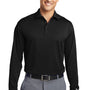 Nike Mens Stretch Tech Dri-Fit Moisture Wicking Long Sleeve Polo Shirt - Black