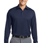 Nike Mens Stretch Tech Dri-Fit Moisture Wicking Long Sleeve Polo Shirt - Midnight Navy Blue