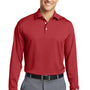Nike Mens Stretch Tech Dri-Fit Moisture Wicking Long Sleeve Polo Shirt - Varsity Red
