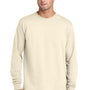 Port & Company Mens Core Long Sleeve Crewneck T-Shirt - Natural