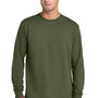 Port & Company Mens Core Long Sleeve Crewneck T-Shirt - Olive Drab Green