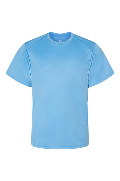 Badger 2120 Youth B-Core Moisture Wicking Short Sleeve Crewneck T-Shirt Columbia Blue Flat Front