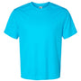 C2 Sport Mens Performance Moisture Wicking Short Sleeve Crewneck T-Shirt - Electric Blue