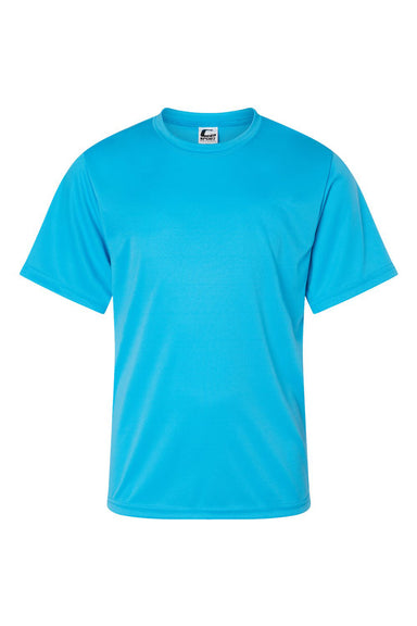 C2 Sport 5200 Youth Performance Moisture Wicking Short Sleeve Crewneck T-Shirt Electric Blue Flat Front