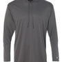 Badger Mens B-Core Moisture Wicking Long Sleeve Hooded T-Shirt Hoodie - Graphite Grey