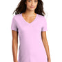District Womens Perfect Weight Short Sleeve V-Neck T-Shirt - Soft Purple - Closeout