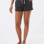 Boxercraft Womens Enzyme Washed Rally Shorts w/ Pockets - Charcoal Grey - NEW
