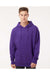 Independent Trading Co. SS4500 Mens Hooded Sweatshirt Hoodie Purple Model Front
