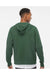 Independent Trading Co. AFX90UNZ Mens Full Zip Hooded Sweatshirt Hoodie Alpine Green Model Back