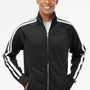 Independent Trading Company Mens Poly Tech Full Zip Track Jacket - Black/White