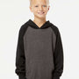 Independent Trading Co. Youth Special Blend Raglan Hooded Sweatshirt Hoodie - Carbon Grey/Black - NEW