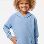 Independent Trading Company Youth Special Blend Raglan Hooded Sweatshirt Hoodie w/ Pouch Pocket - Pacific Blue