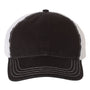 Richardson Mens Garment Washed Snapback Trucker Hat - Black/White - NEW