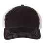 Richardson Hats Mens Garment Washed Snapback Trucker Hat - Black/White