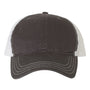 Richardson Mens Garment Washed Snapback Trucker Hat - Charcoal Grey/White - NEW
