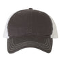 Richardson Hats Mens Garment Washed Snapback Trucker Hat - Charcoal Grey/White