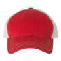 Richardson Mens Garment Washed Snapback Trucker Hat - Red/White - NEW