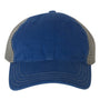 Richardson Mens Garment Washed Snapback Trucker Hat - Royal Blue/Charcoal Grey - NEW