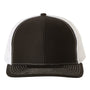 Richardson Mens Snapback Trucker Hat - Black/White - NEW