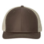 Richardson Hats Mens Snapback Trucker Hat - Brown/Khaki