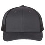 Richardson Hats Mens Snapback Trucker Hat - Charcoal Grey/Black