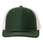 Richardson Mens Snapback Trucker Hat - Dark Green/White - NEW