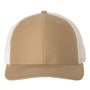 Richardson Hats Mens Snapback Trucker Hat - Khaki/White