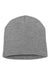 Yupoong 1500KC Mens Beanie Heather Grey Flat Front