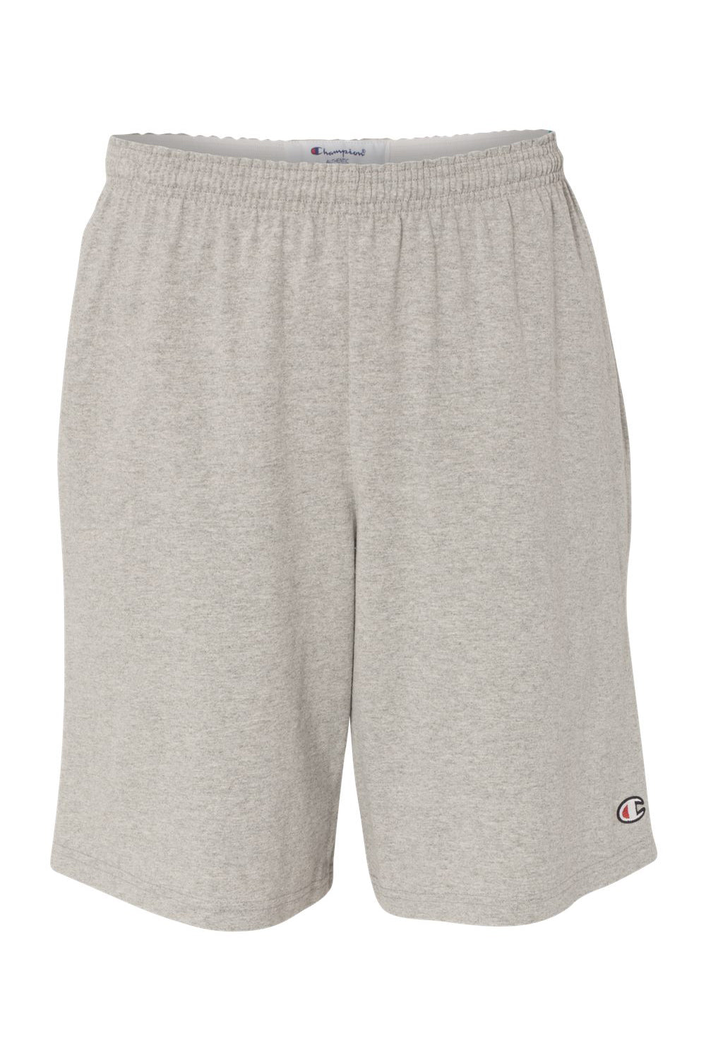 Champion 8180 Mens Shorts w/ Pockets Oxford Grey Flat Front