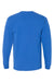 Bayside BA5060 Mens USA Made Long Sleeve Crewneck T-Shirt Royal Blue Flat Back