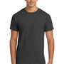 Hanes Mens Authentic Short Sleeve Crewneck T-Shirt - Heather Charcoal Grey
