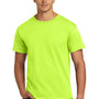 Hanes Mens Authentic Short Sleeve Crewneck T-Shirt - Safety Green