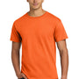 Hanes Mens Authentic Short Sleeve Crewneck T-Shirt - Safety Orange