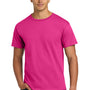 Hanes Mens Authentic Short Sleeve Crewneck T-Shirt - Wow Pink