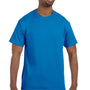 Hanes Mens Authentic Short Sleeve Crewneck T-Shirt - Sapphire Blue