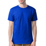 Hanes Mens Essential-T Short Sleeve Crewneck T-Shirt - Athletic Royal Blue