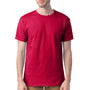 Hanes Mens Essential-T Short Sleeve Crewneck T-Shirt - Athletic Crimson Red