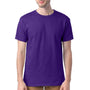 Hanes Mens Essential-T Short Sleeve Crewneck T-Shirt - Athletic Purple