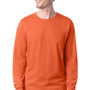 Hanes Mens Essential-T Long Sleeve Crewneck T-Shirt - Texas Orange