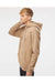 Independent Trading Co. IND4000 Mens Hooded Sweatshirt Hoodie Sandstone Brown Model Side