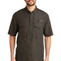 Eddie Bauer Mens Performance Fishing Moisture Wicking Short Sleeve Button Down Shirt w/ Double Pockets - Boulder