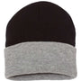 Sportsman Hats Unisex Color Blocked Cuffed Beanie - Black/Heather Grey