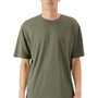 American Apparel Mens Sueded Cloud Short Sleeve Crewneck T-Shirt - Sueded Lieutenant Green - NEW