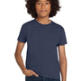 Hanes Youth Authentic Short Sleeve Crewneck T-Shirt - Navy Blue