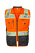 Kishigo S5002-5003 Mens Premium Black Series Surveyors Vest Orange Flat Front