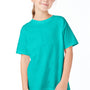 Hanes Youth Essential-T Short Sleeve Crewneck T-Shirt - Athletic Teal Green