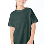 Hanes Youth Essential-T Short Sleeve Crewneck T-Shirt - Athletic Dark Green