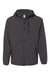 Independent Trading Co. EXP35SSZ Mens Poly Tech Full Zip Soft Shell Hooded Jacket Graphite Grey Flat Front