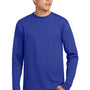 Hanes Mens Authentic Long Sleeve Crewneck T-Shirt - Deep Royal Blue